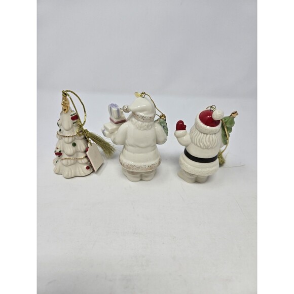 LENOX CHRISTMAS ORNAMENT BUNDLE LOT OF 3 SANTA CLAUS X 2 TREE ORNAMENT CLUB - Picture 3 of 13